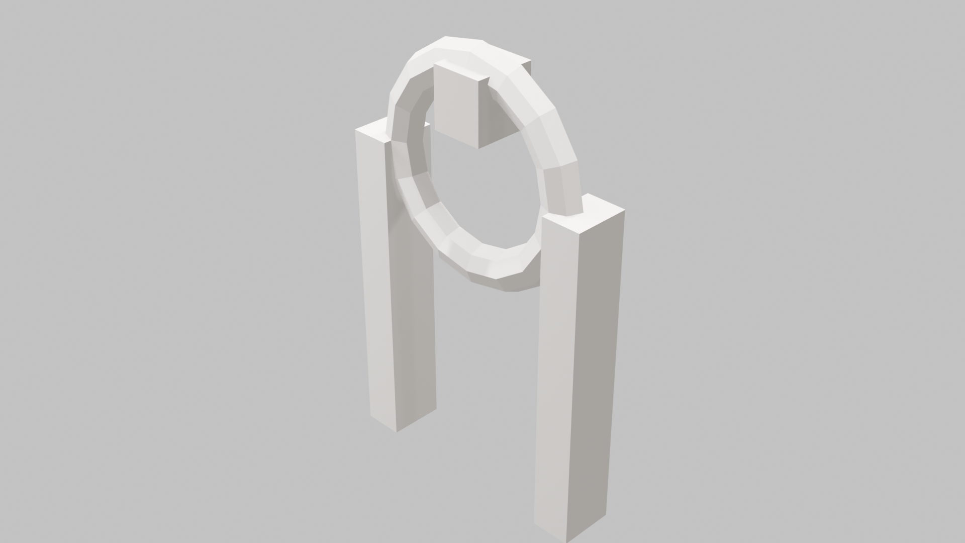 Stone archway terrain render