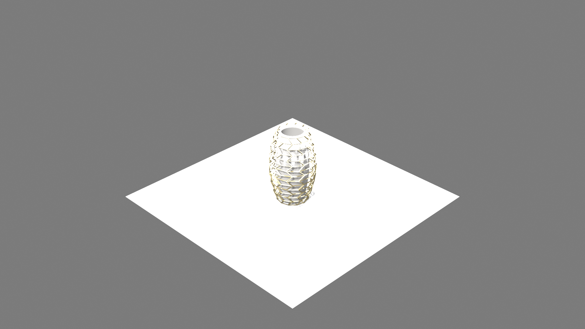 Lattice Cage vase render